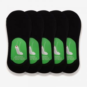 Női fekete bamboo titokzokni 5pár