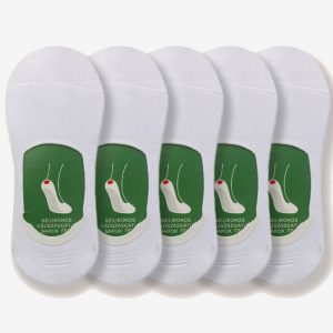 Női fehér bamboo titokzokni 5pár